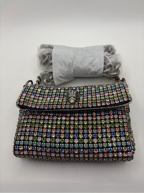 Kurt Geiger Crystal-Embellished Multicolor W/Gun Metal Chain!